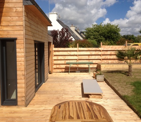 Les terrasses en bois de Pin Douglas