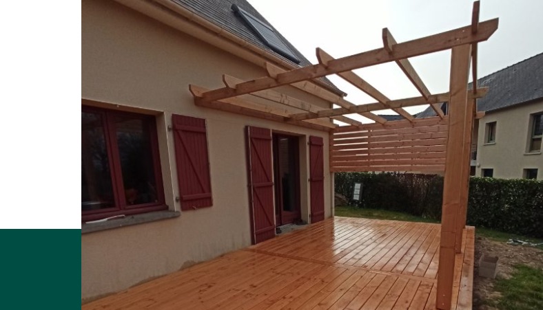 Les terrasses en bois de Pin Douglas Boisdellys